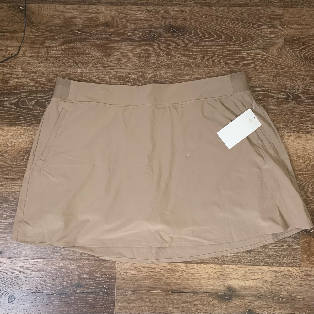 Athleta brown Brooklyn heights skirt skort 22 NWT